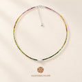 The Flow of Wood: Natural Pearl & Vibrant Tourmaline Necklace