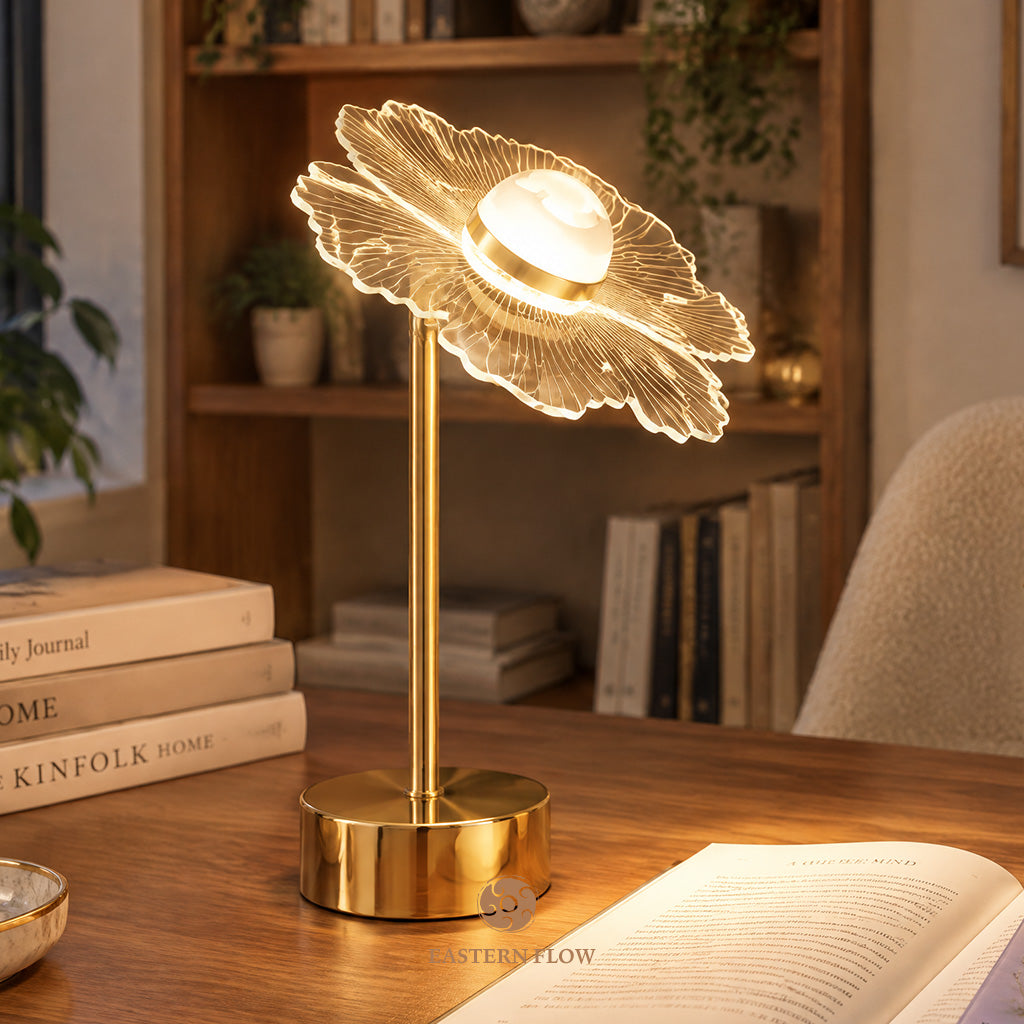 Energy Lamp: The Pearl's Bloom Double-Layer Shell Petal Lamp