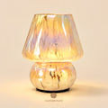 Energy Lamp: Pearlescent Iridescent Mushroom Glass Lamp