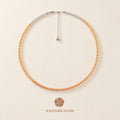 The Flow of Earth: Warm Ombre Gradient Natural Pearl Choker Necklace