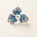 The Flow of Water: 10-11mm Pearl Blooming Aquatic Blossom Brooch
