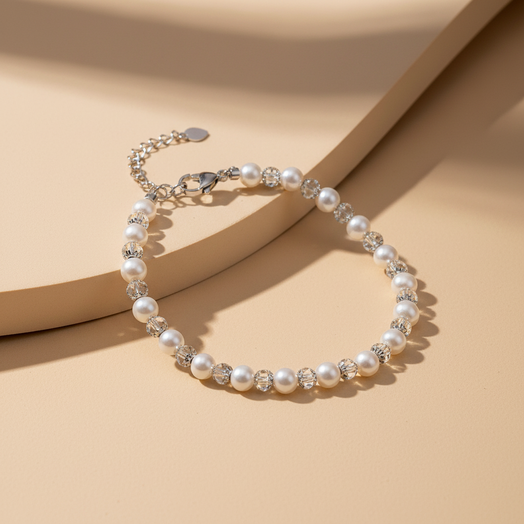 Metal Element Alloy Freshwater Pearl Bracelet