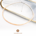 The Flow of Earth:  Ombre Gradient Natural Freshwater Pearl Necklace