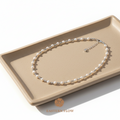 The Flow of Metal: Alloy & Freshwater Pearl Necklace