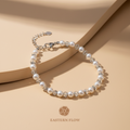 Natural freshwater pearl bracelet, Metal Element jewelry for decisive executives - Eastern Flow