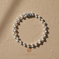 Natural freshwater pearl flower sweater chain, Water Element jewelry for intuitive empaths - Eastern Flow