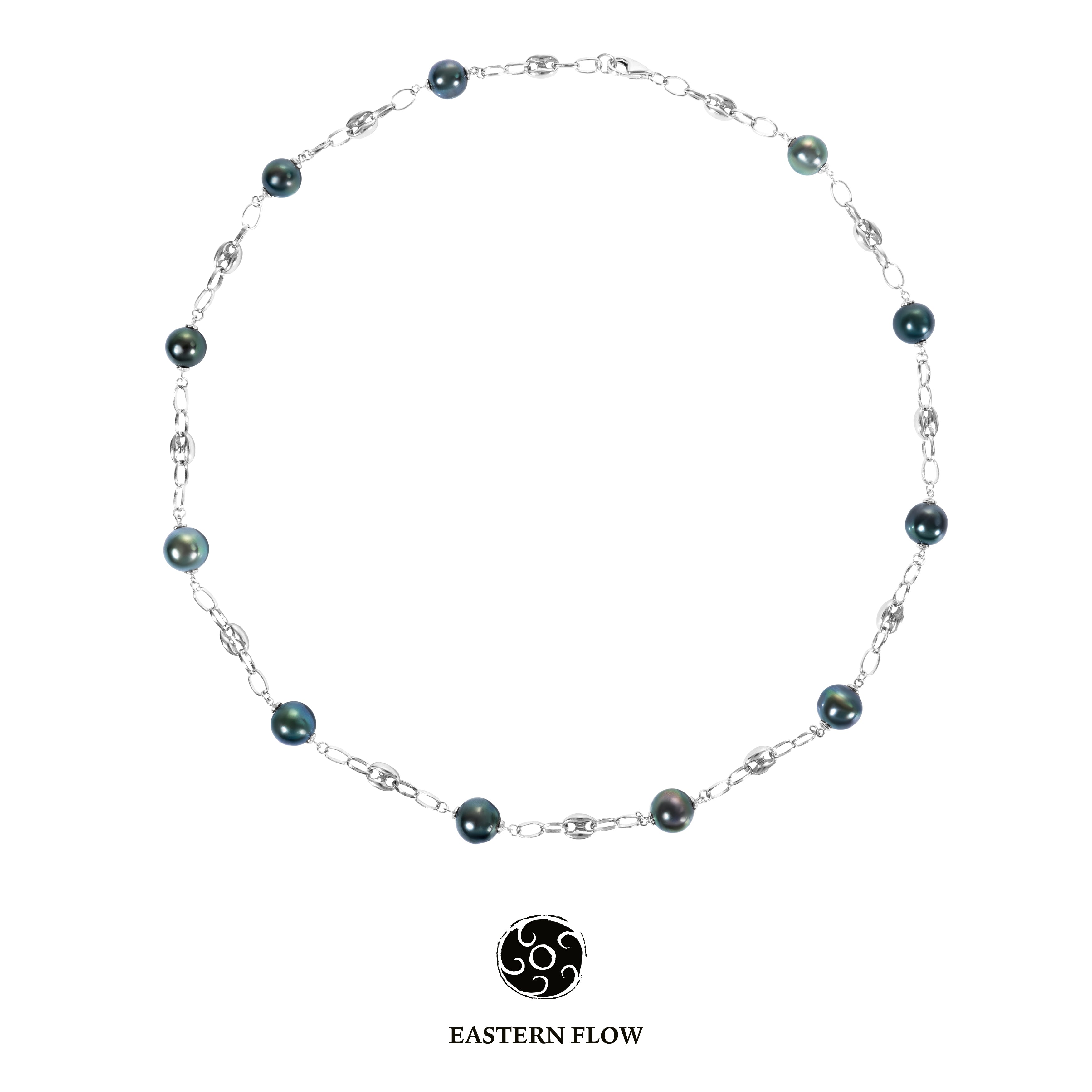 S925 Silver Tahitian & Pig Nose Sea Water Pearl Necklace