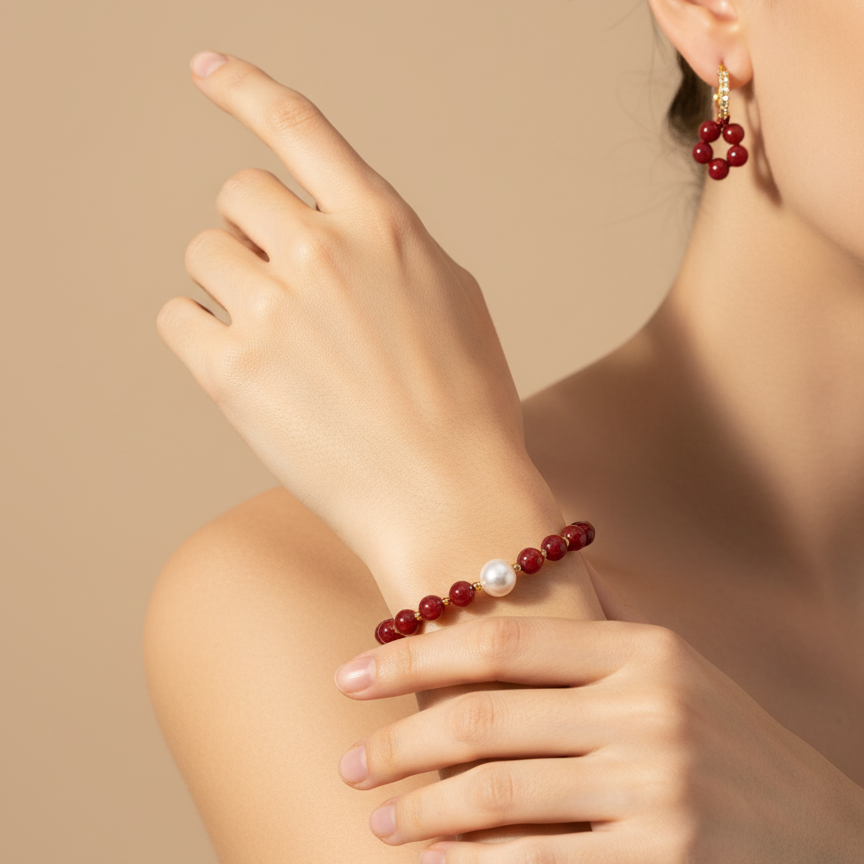 Fire Element Alloy Jiabaili Freshwater Pearl