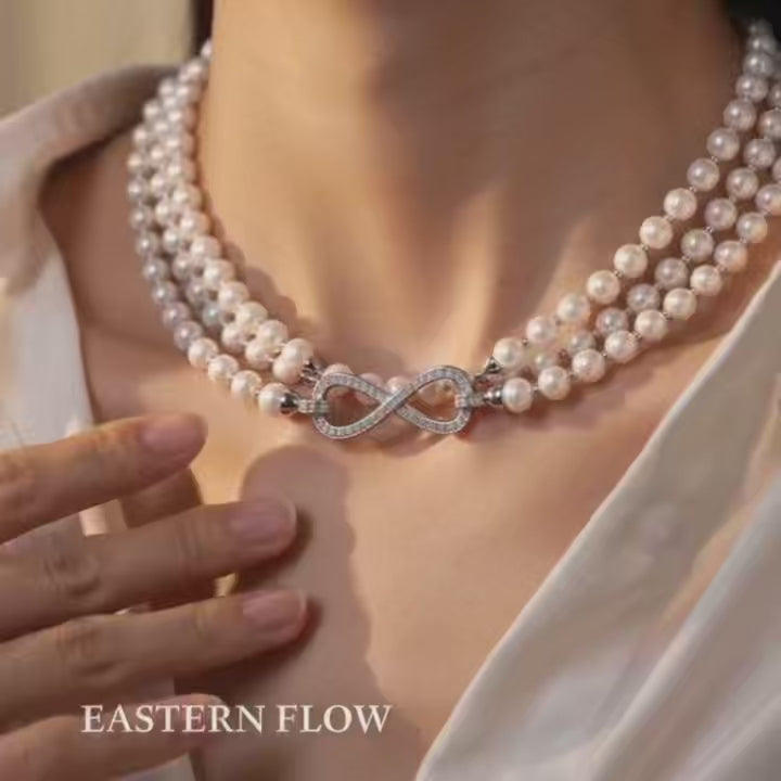 The Essence Series: Natural Pearl Infinity Multi-Wear Necklace