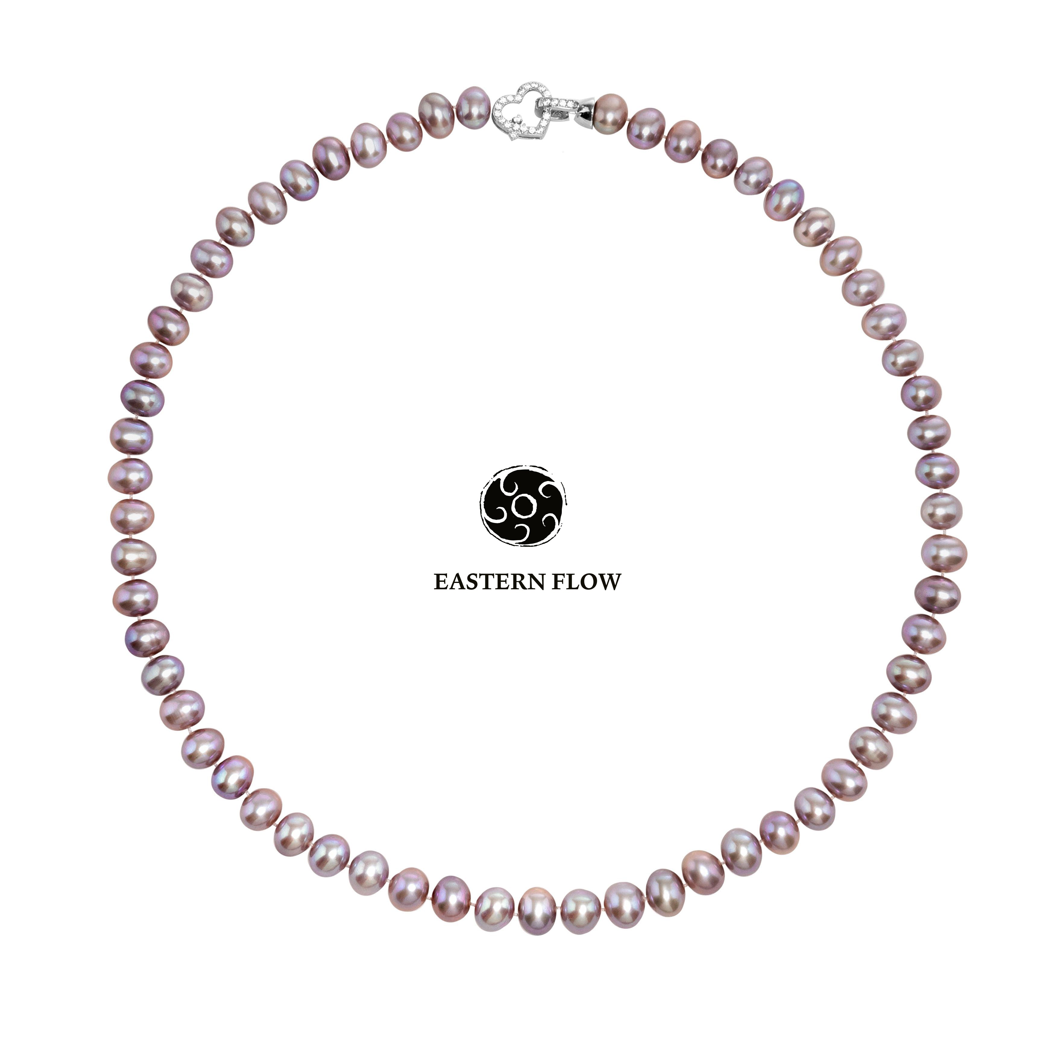Freshwater Pearl and Purple Pearl Necklace